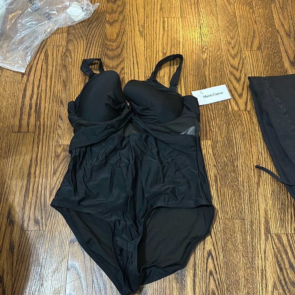 Black one piece swimsuit